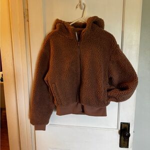 Cozy Brown Sherpa Jacket-medium
